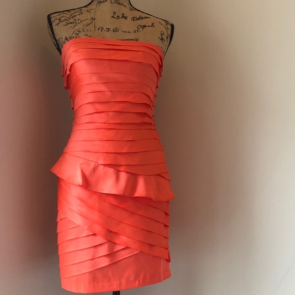 Jessica Simpson Tangerine Strapless Dress - Picture 3 of 7